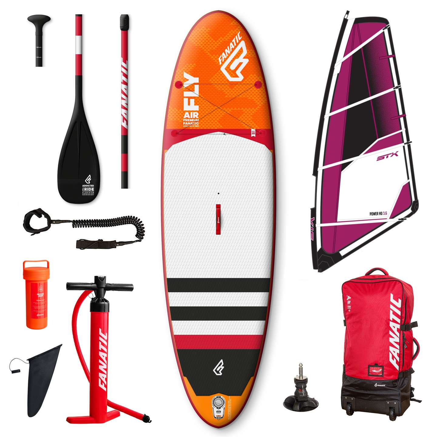 Fanatic Fly Air Premium 2017 10'4 Inflatable SUP Windsurf Package ...