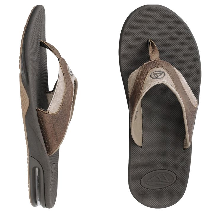 Reef Leather Fanning Sandals
