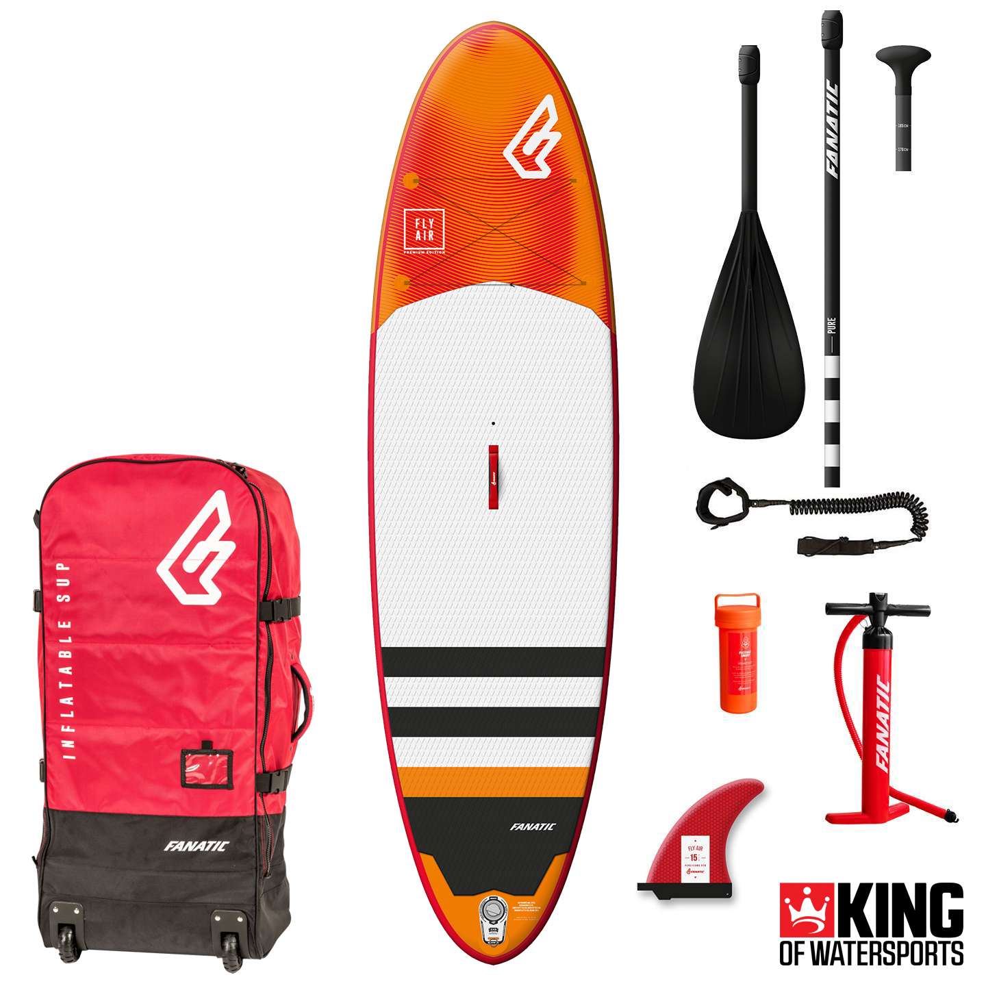 Fanatic Fly Air inflatable 10.8 SUP Stand up Paddle Board Surfboard 