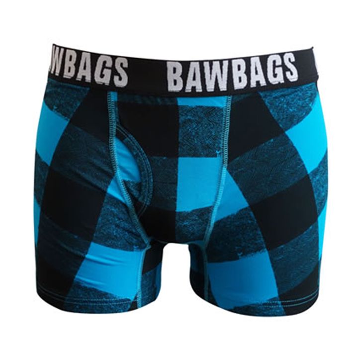 Bawbags Blue Plaid Boxer Shorts