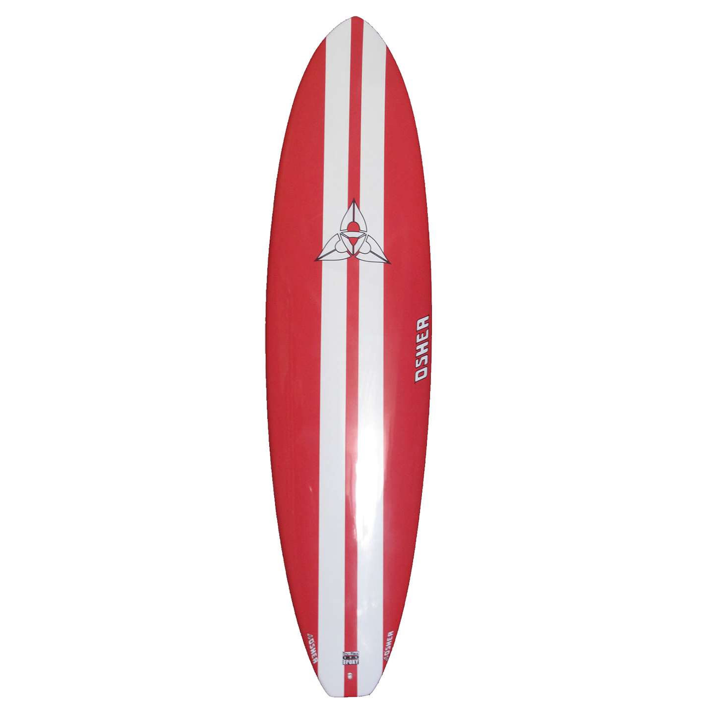 Red and cheap white surfboard