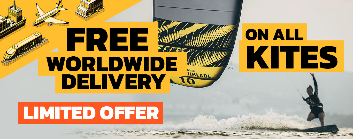 Free worldwide delivery on all kites