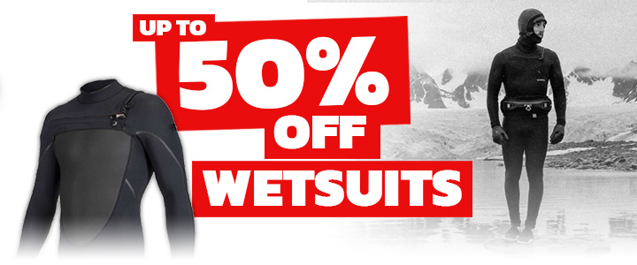 Save up to 50% OFF Wetsuits