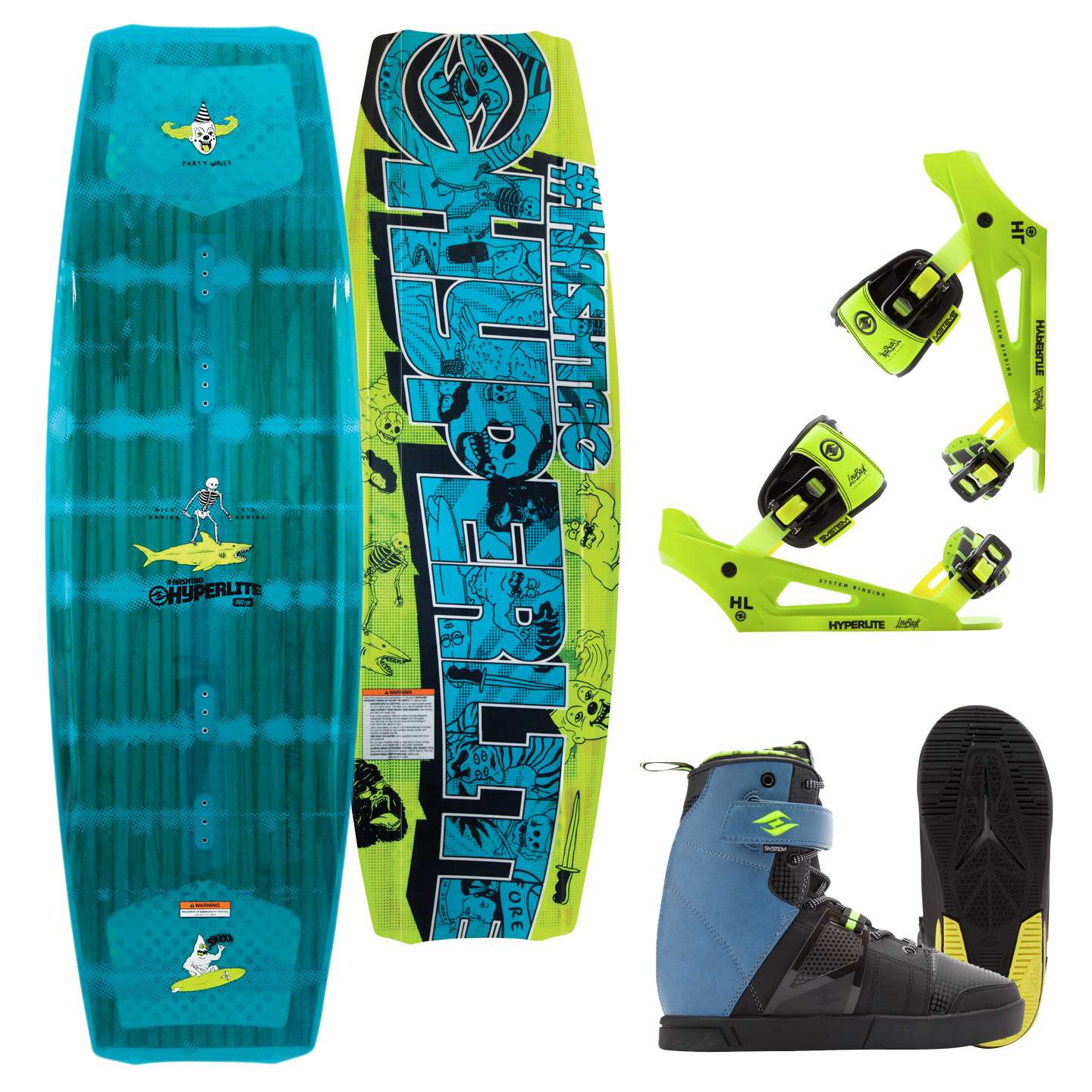 Hyperlite The Hashtag Wakeboard 2017 Package King of Watersports
