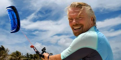 Richard Branson Kitesurfing