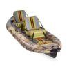 Bote Zeppelin Aero 12'6 Inflatable Kayak in Verge Camo colourway inflatable kayak product cutout showing open cockpit, bow, stern and deck layout
