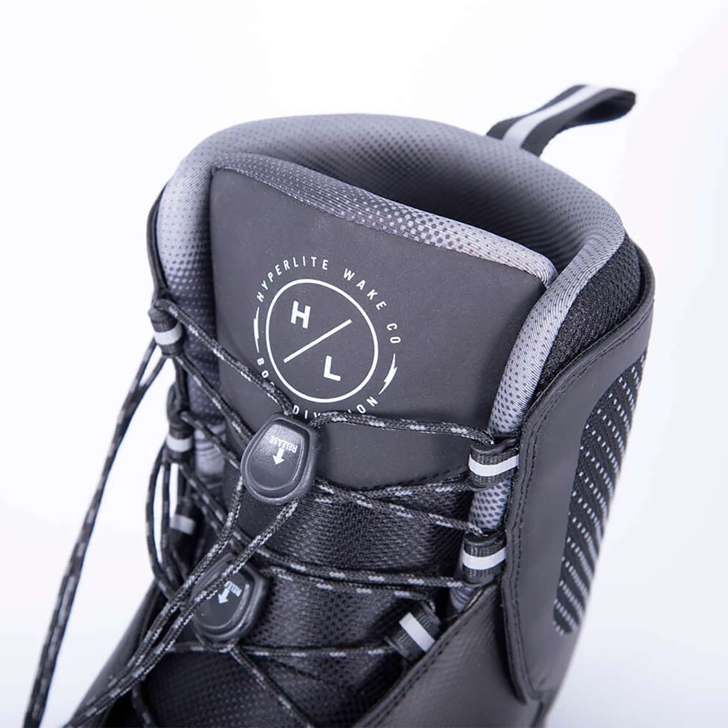 Hyperlite Remix OT 2026 Wakeboard Boots – close-up of the wakeboard boots footbed, liner and heel support