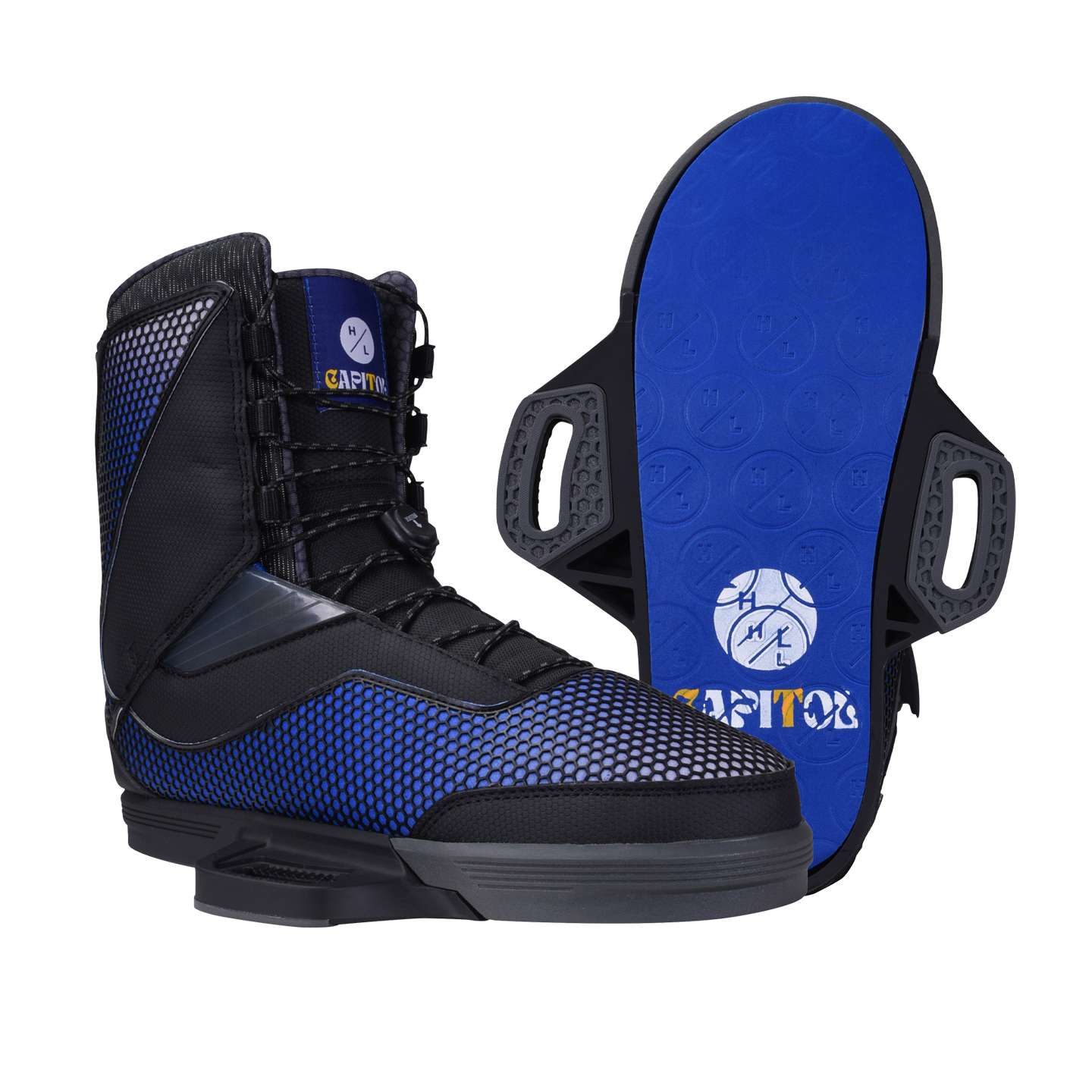 Hyperlite Capitol 2024 Wakeboard Boots – close-up of the wakeboard boots footbed, liner and heel support