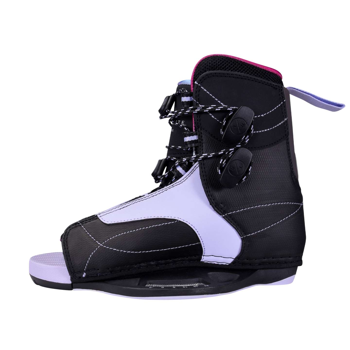 Hyperlite Womens Jinx OT 2026 Wakeboard Boots – side view of the wakeboard boots with lace, strap and ankle support details