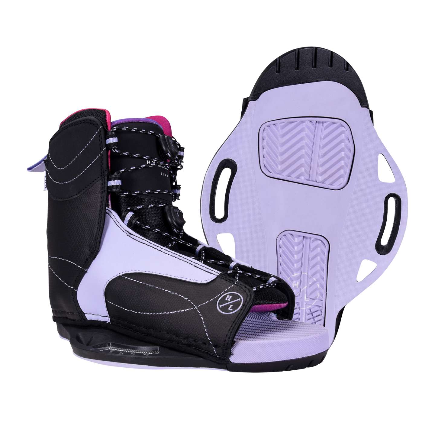 Hyperlite Womens Jinx OT 2026 Wakeboard Boots – close-up of the wakeboard boots footbed, liner and heel support