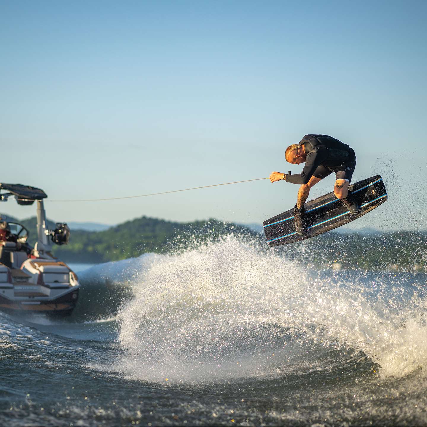 Hyperlite Kruzr 2026 Wakeboard – alternate view showing the wakeboard shape and base graphic