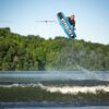Hyperlite Kruzr 2026 Wakeboard – detail view highlighting the wakeboard base, channels and fin area