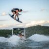 Hyperlite Sender 2026 Wakeboard – alternate view showing the wakeboard shape and base graphic