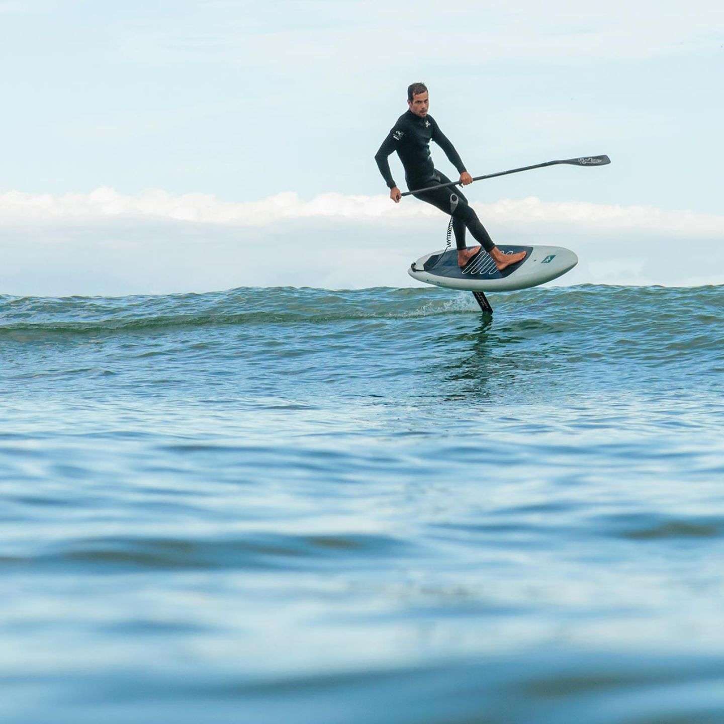 AK Nomad Foil Board 2024 side profile showing board thickness, rocker line and compact foil board volume distribution