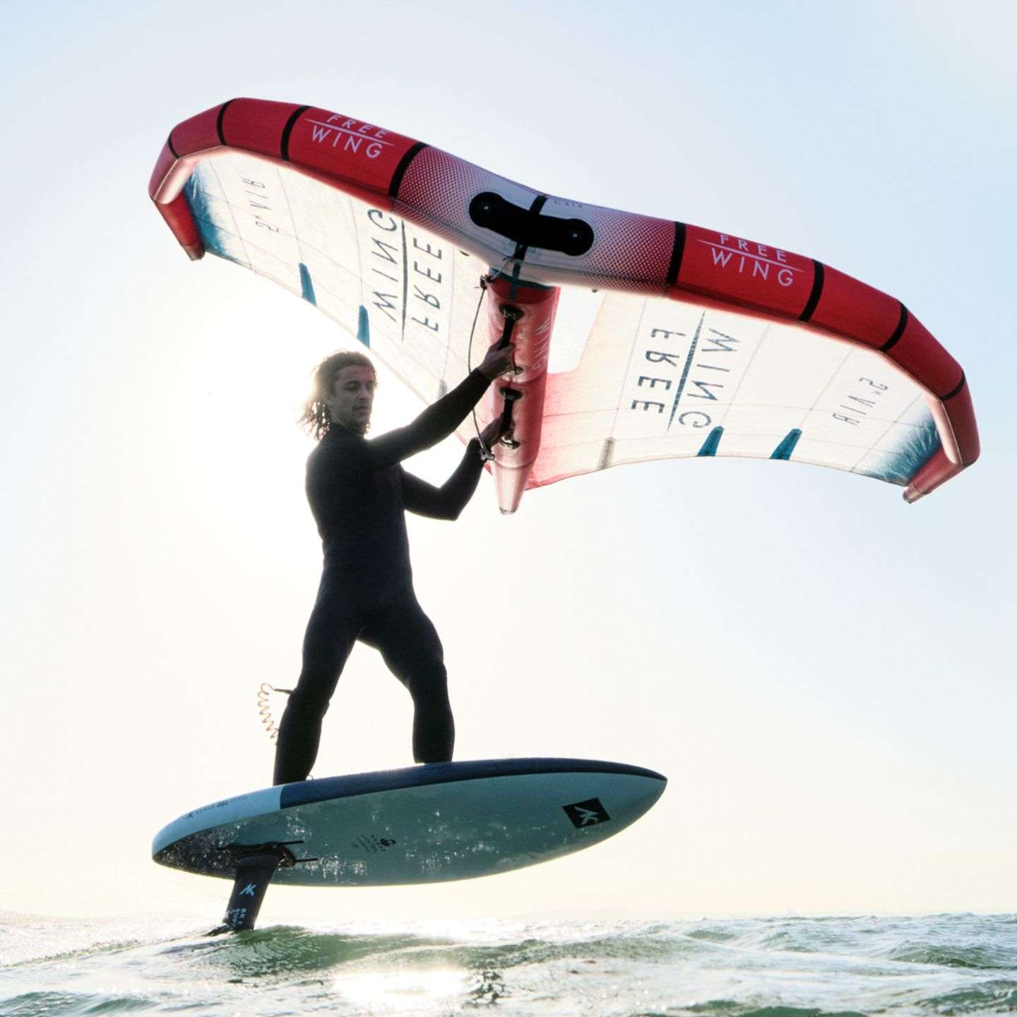 AK Nomad Foil Board v2 side profile showing board thickness, rocker line and compact foil board volume distribution