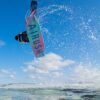 Airush Diamond v6 Kiteboard twintip kiteboard alternate view showing the base graphics, rocker line and twin tip outline