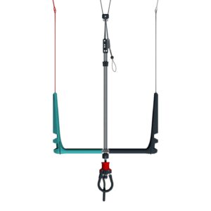 Airush Ride Control Bar kitesurf control bar product cutout showing the bar, lines and safety release system