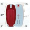 AK Compact v2 Wing Foil Board 2023 close-up showing construction finish, deck graphics, inserts and rail detail