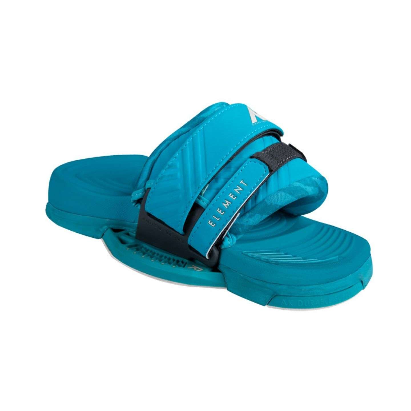 AK Element Footstraps close-up showing strap padding, adjustment tabs and mounting points