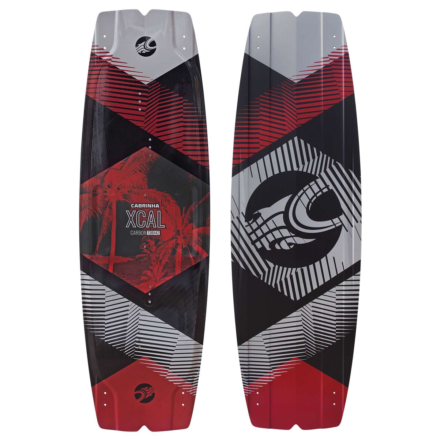 Cabrinha XCaliber Carbon 2021 Kiteboard full product cutout, showing the inflated kite canopy, leading edge, strut layout and colourway on a clean background