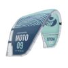 Cabrinha Moto 2022 Kite full product cutout, showing the inflated kite canopy, leading edge, strut layout and colourway on a clean background