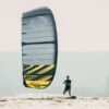 Cabrinha Switchblade 2022 Kite profile view showing the inflated kite arc, swept wingtips, strut depth and aerodynamic canopy shape