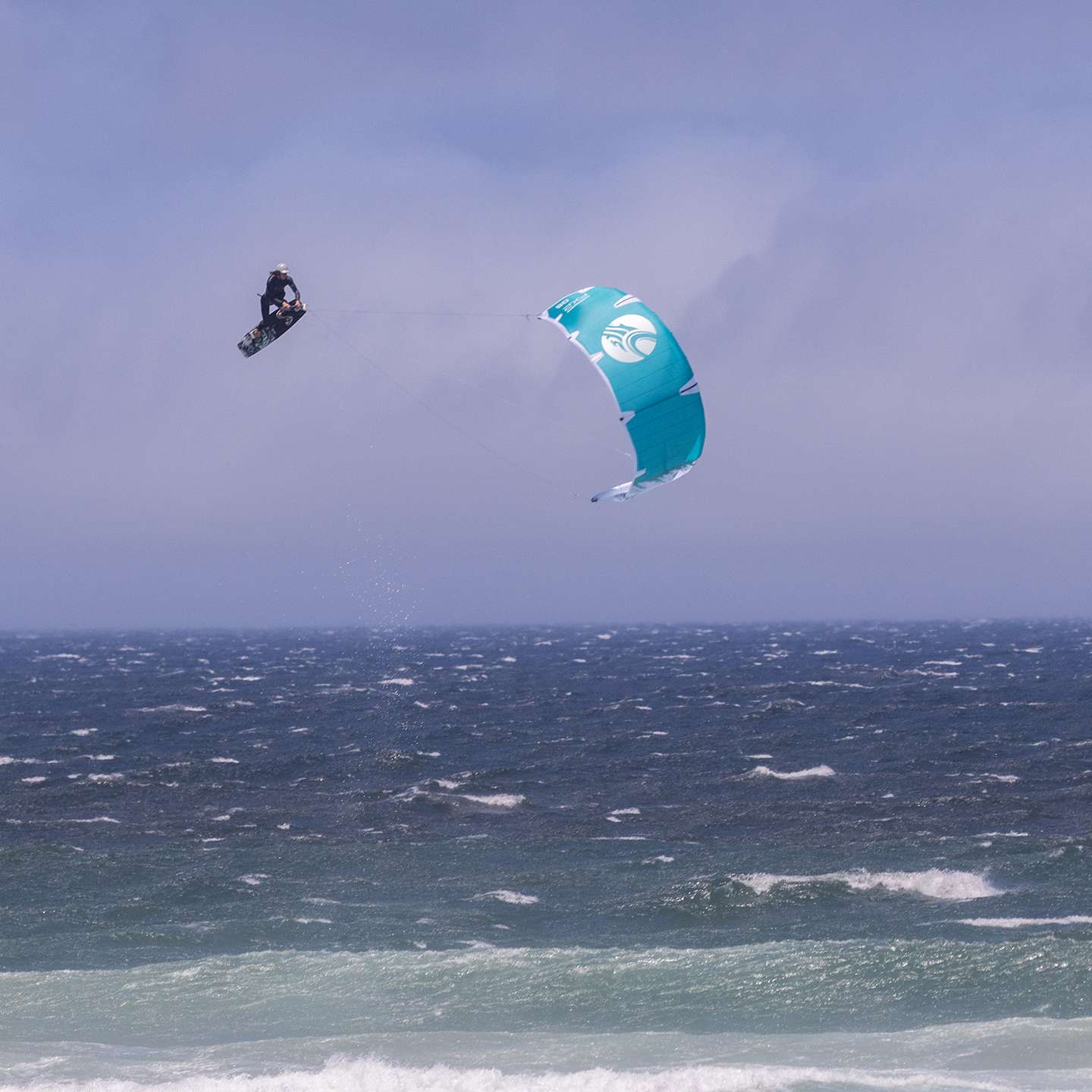 Cabrinha FX 2 2024 Kite inflated kite front view showing the full canopy graphics, leading edge curve, strut placement and wingtips
