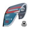 Cabrinha Moto X Apex 2024 Kite profile view showing the inflated kite arc, swept wingtips, strut depth and aerodynamic canopy shape