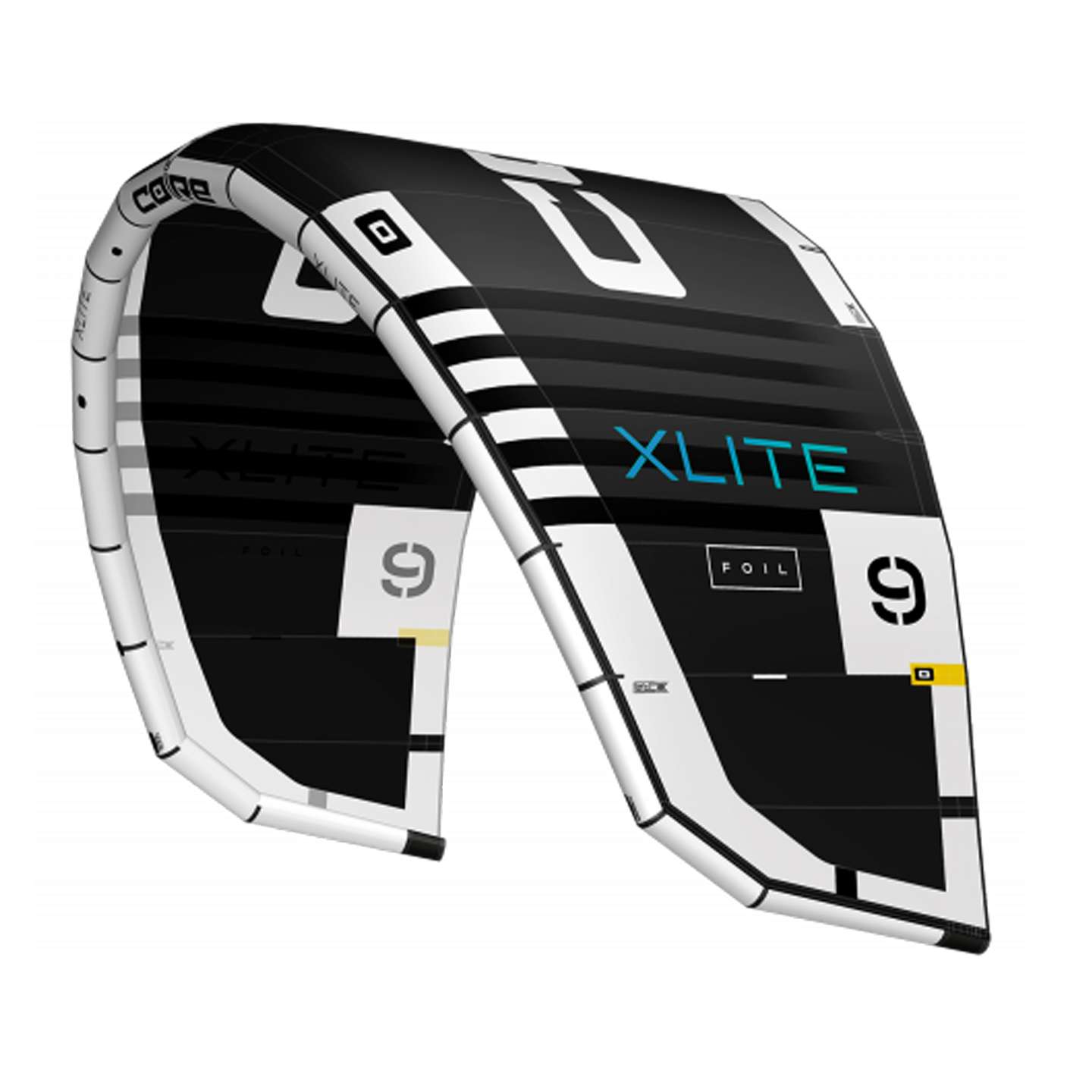 Core XLITE 2 Kite close-up showing canopy graphics and construction details