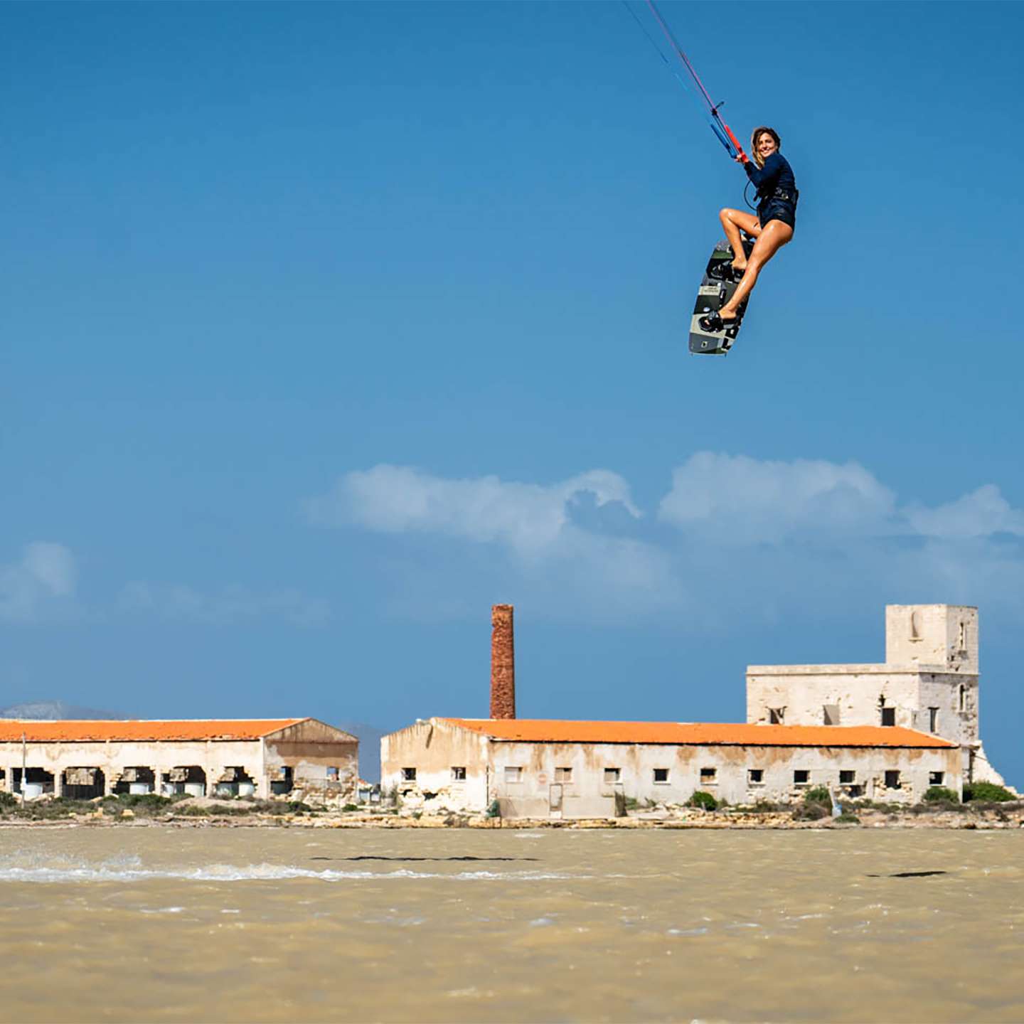 Crazyfly Raptor Ltd 2025 Kiteboard deck view highlighting the top graphics and stance area