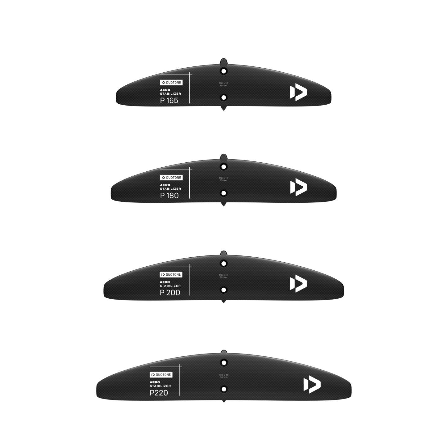 Duotone Aero Stabilizer P Rear Wing studio product image showing full wing canopy