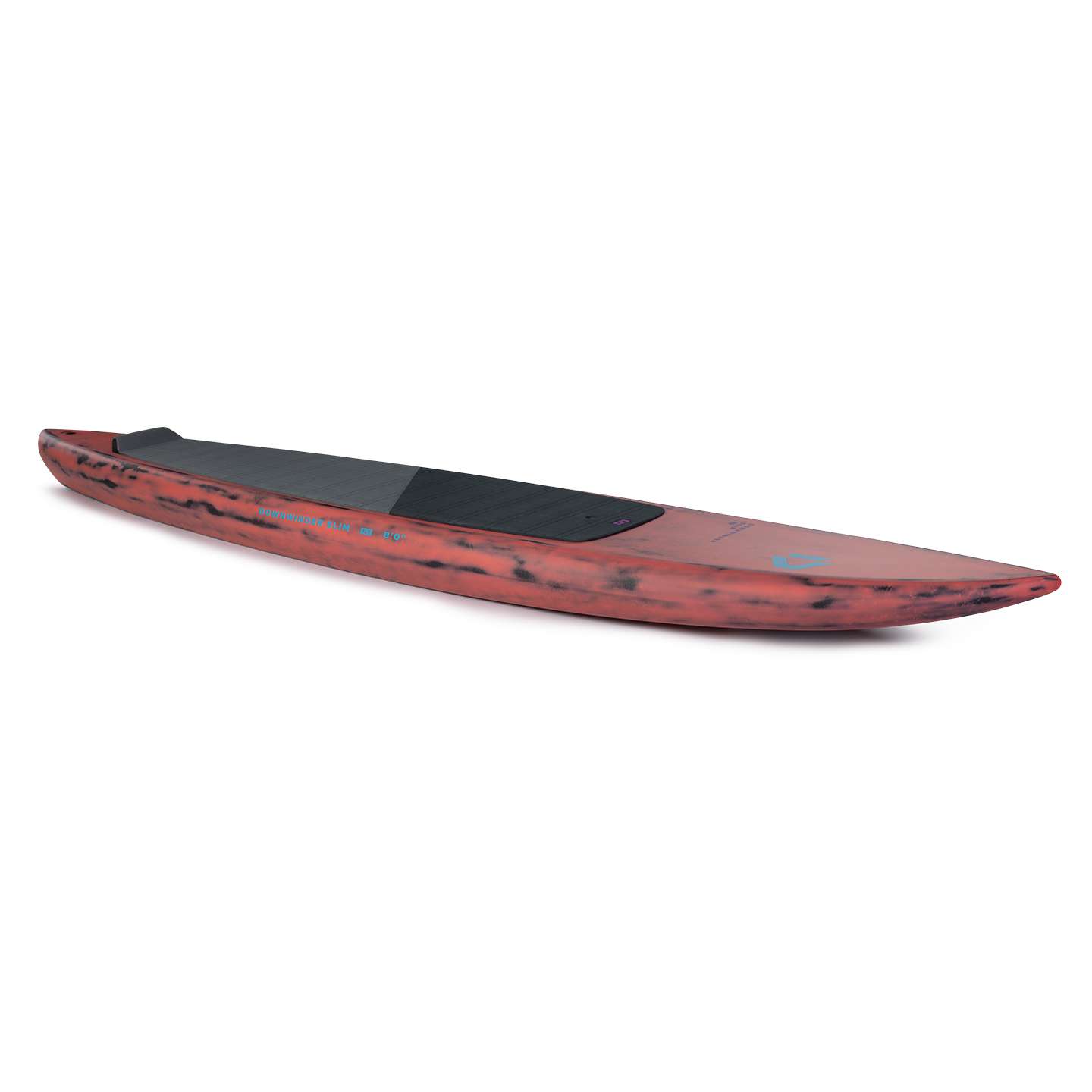Duotone Downwinder Silm SLS Foil Board 2025 deck view with stance area and deck pad