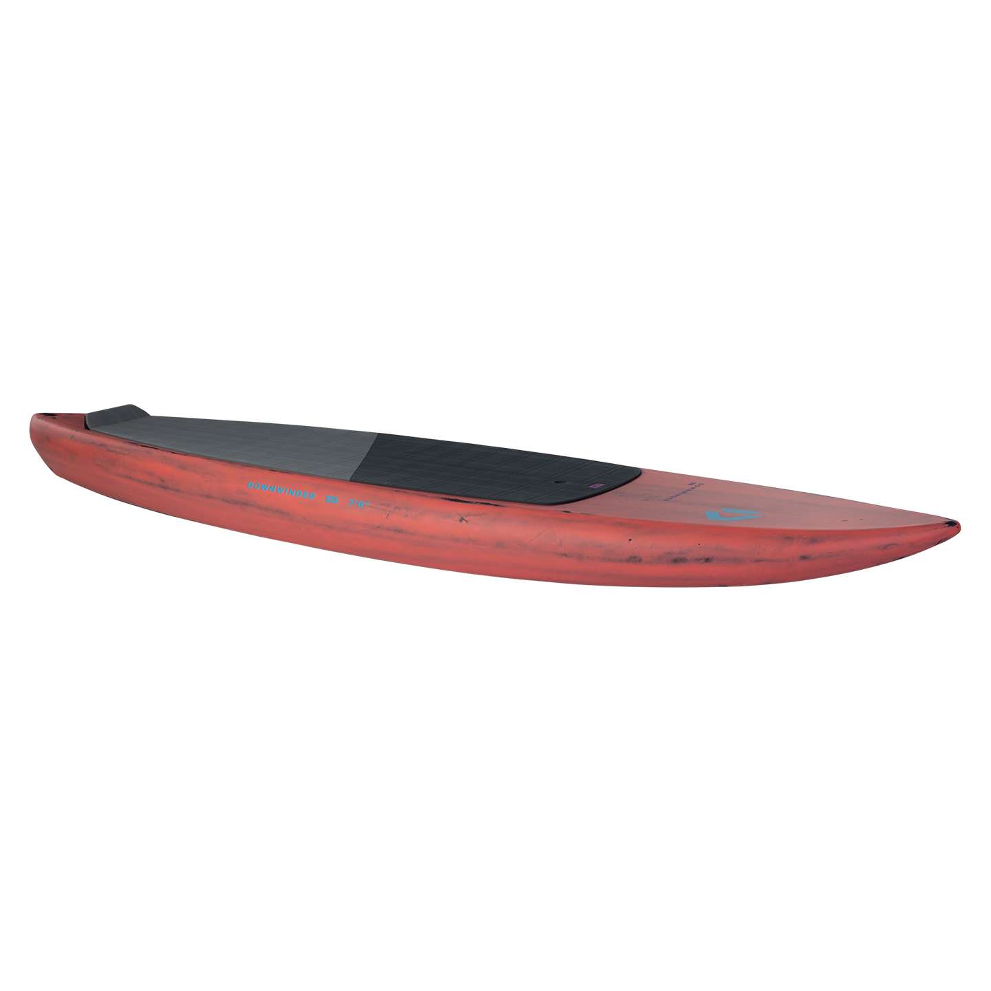 Duotone Downwinder SLS Foil Board 2025 deck view with stance area and deck pad