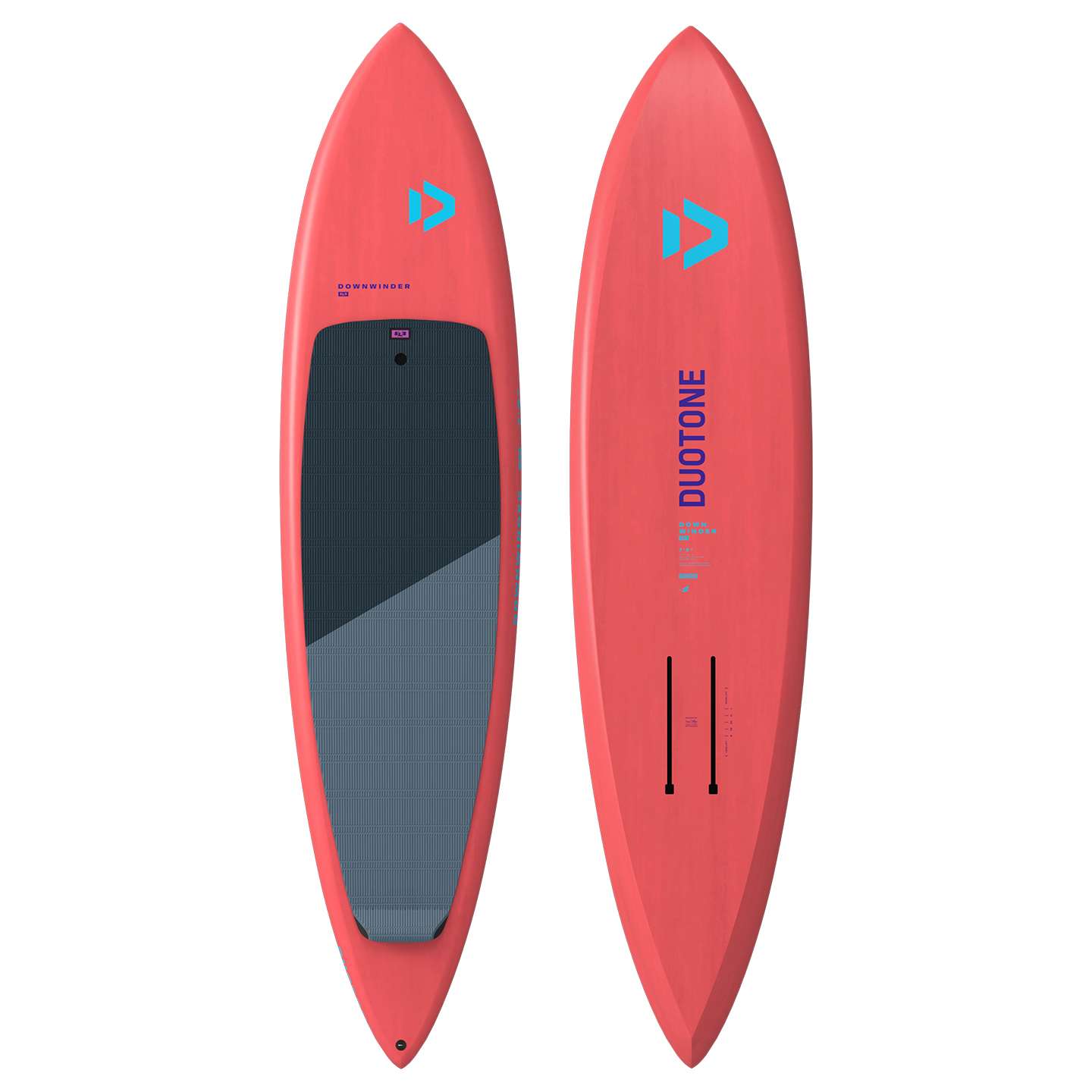 Duotone Downwinder SLS Foil Board 2025 studio product image showing full board outline
