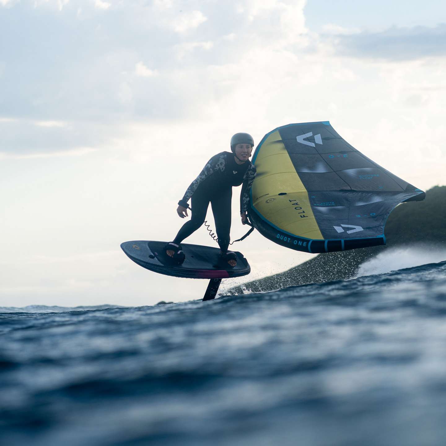 Duotone Float Wing 2025 wing foiling action photo on the water