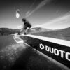 Duotone TS Park Kiteboard 2025 deck graphic and footpad area view