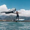 Naish Hover DW Inflatable Wing Foil Board 2025 deck view showing pad and stance area