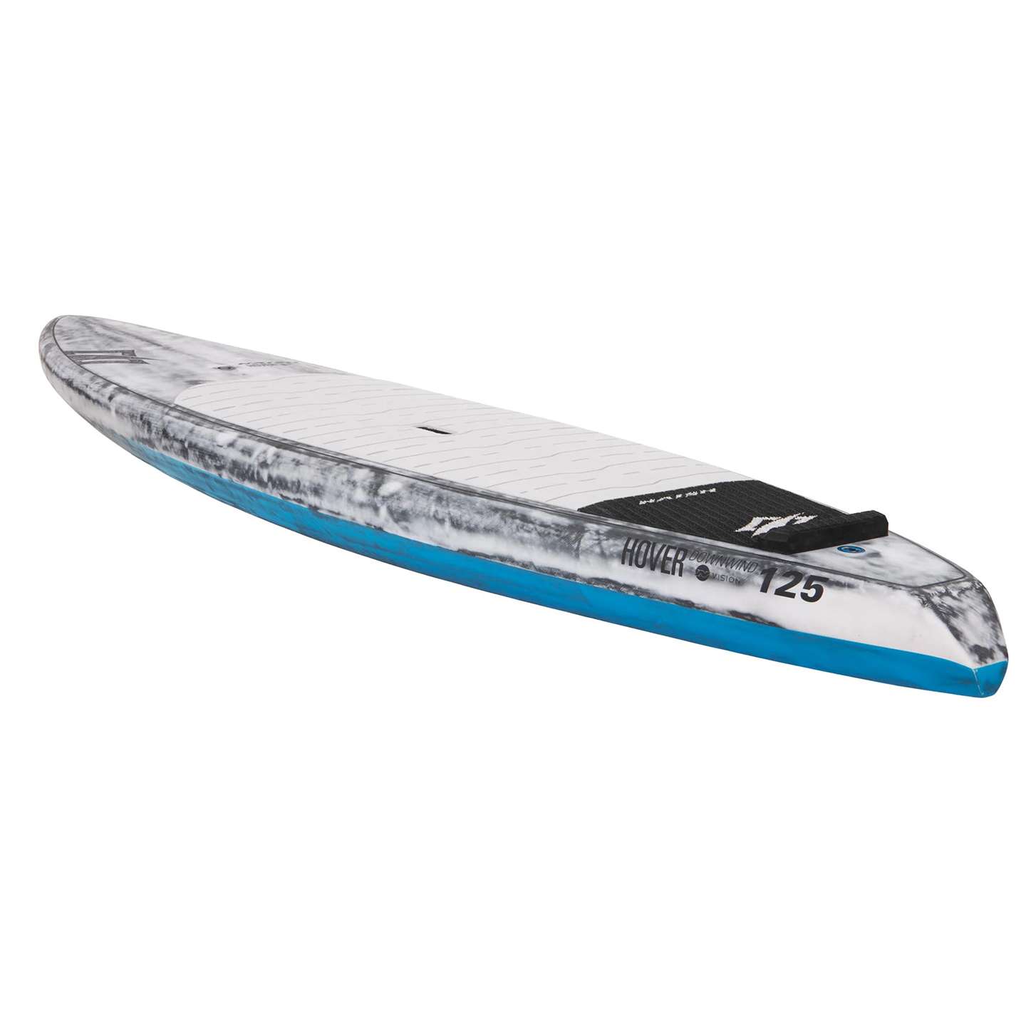Naish Hover DW Nvision Wing Foil Board 2025 bottom view showing foil track area