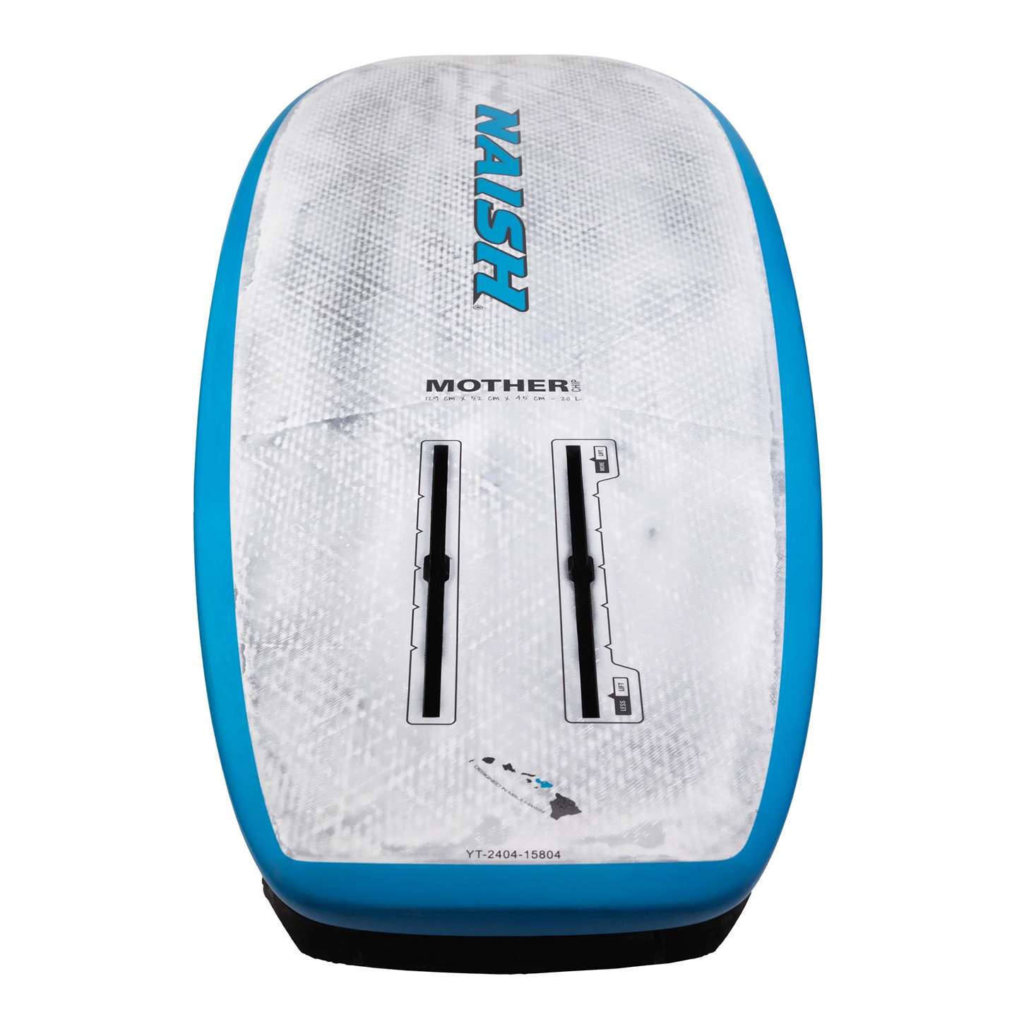 Naish Hover Mother Chip Kite Foil Board 2025 construction and shape close-up
