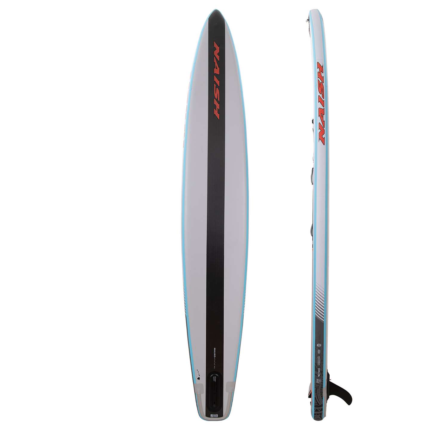 Naish S26 Maliko Fusion Carbon 14x27 Inflatable SUP deck and EVA pad view
