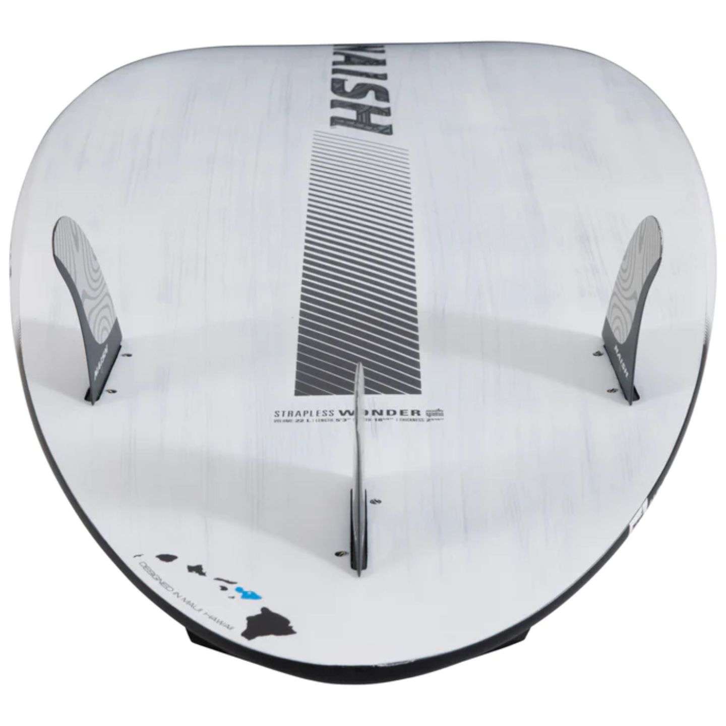 Naish Strapless Wonder 2024 Kite Surfboard rail and tail detail view