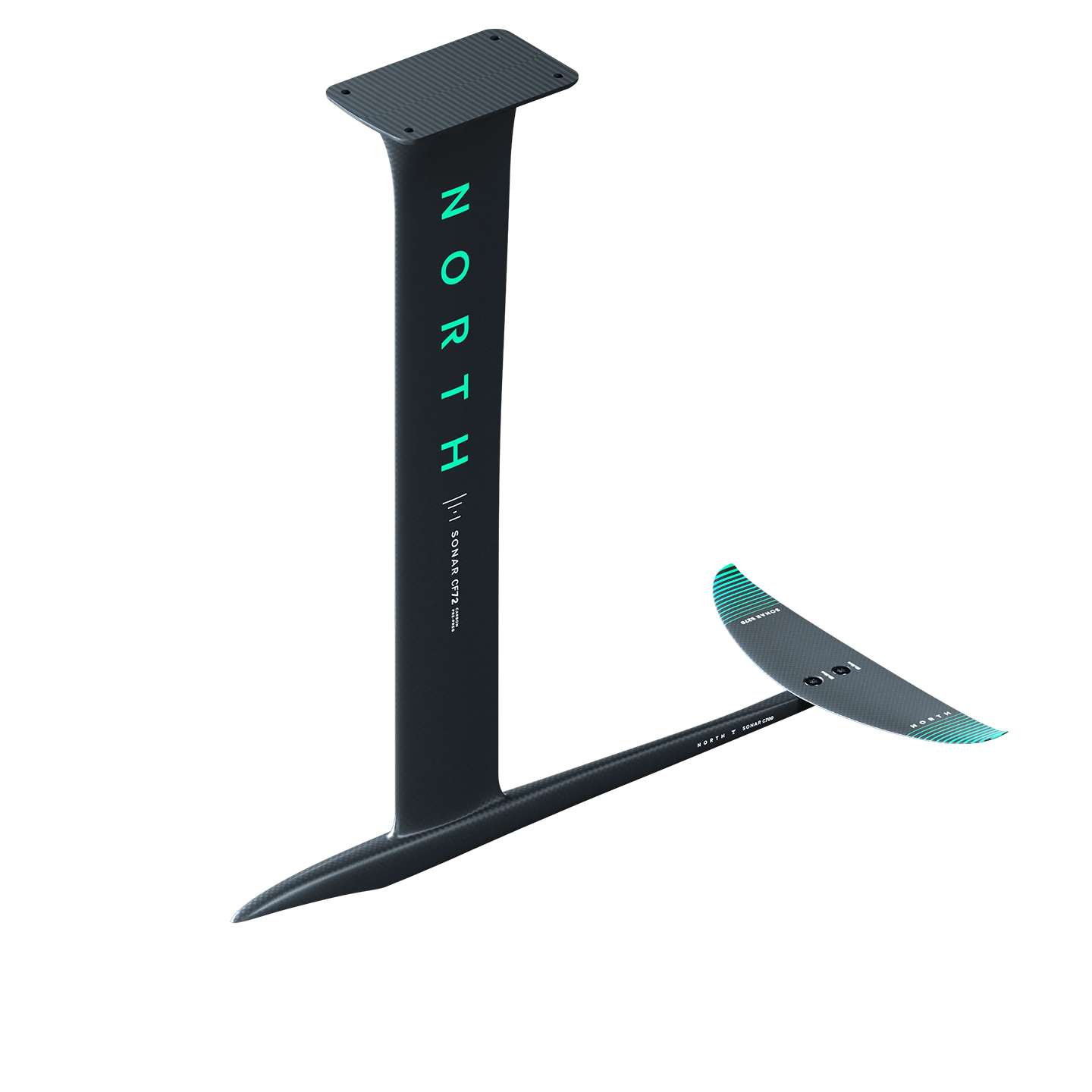 North Sonar CF Foil Edition in carbon foil wing profile detail