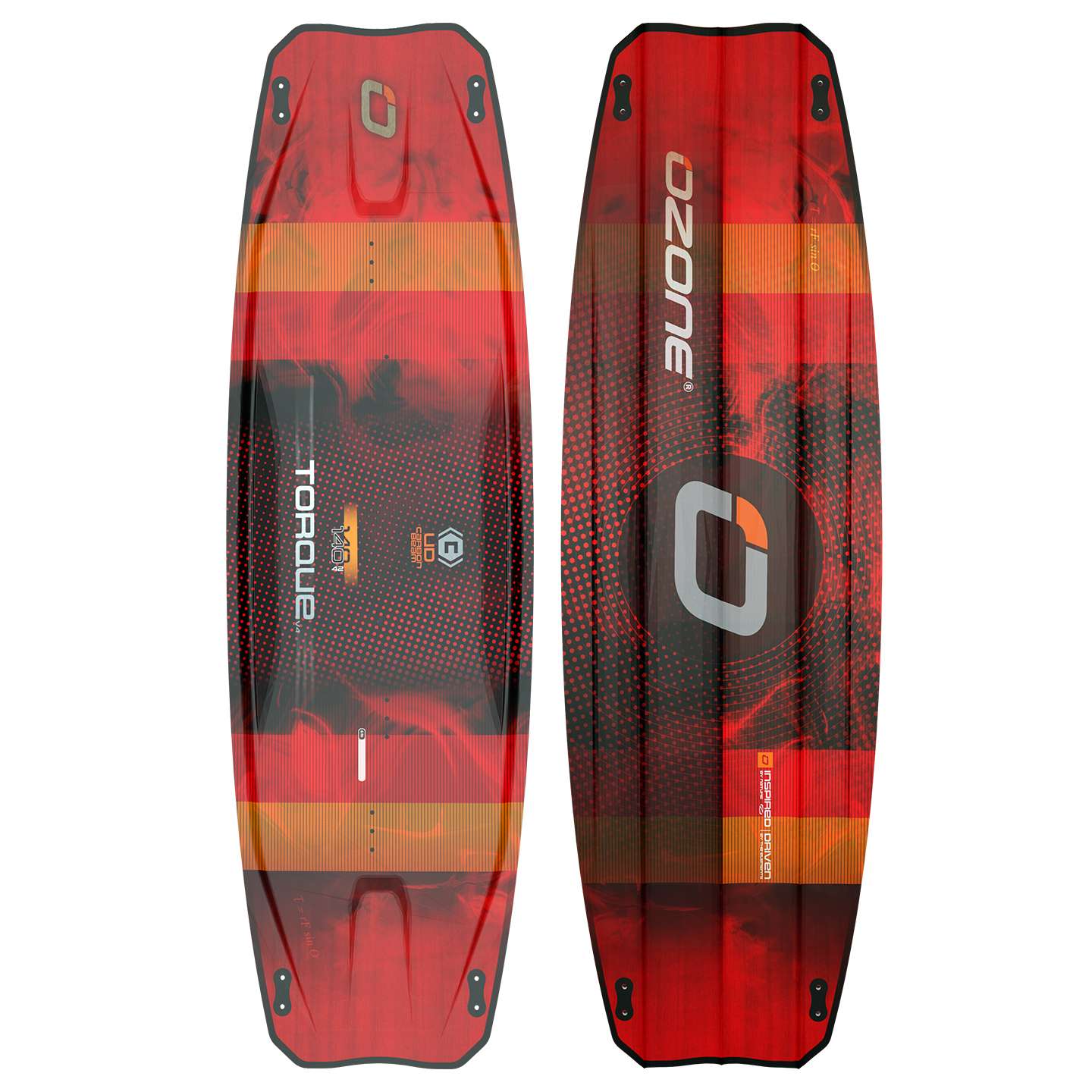 Ozone Torque V4 Kiteboard bottom view
