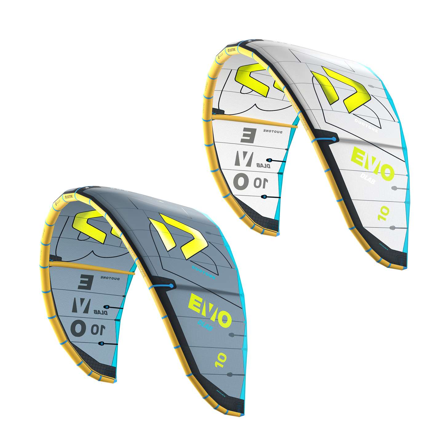 8m Duotone Evo D/LAB Kite 2026 Ex-Demo canopy, leading edge and strut detail