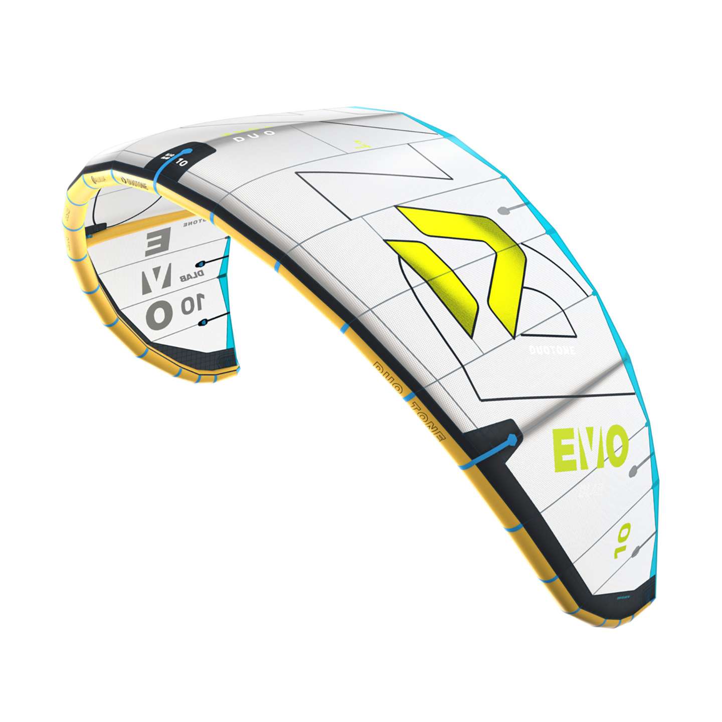 8m Duotone Evo D/LAB Kite 2026 Ex-Demo on-water kitesurfing action photo
