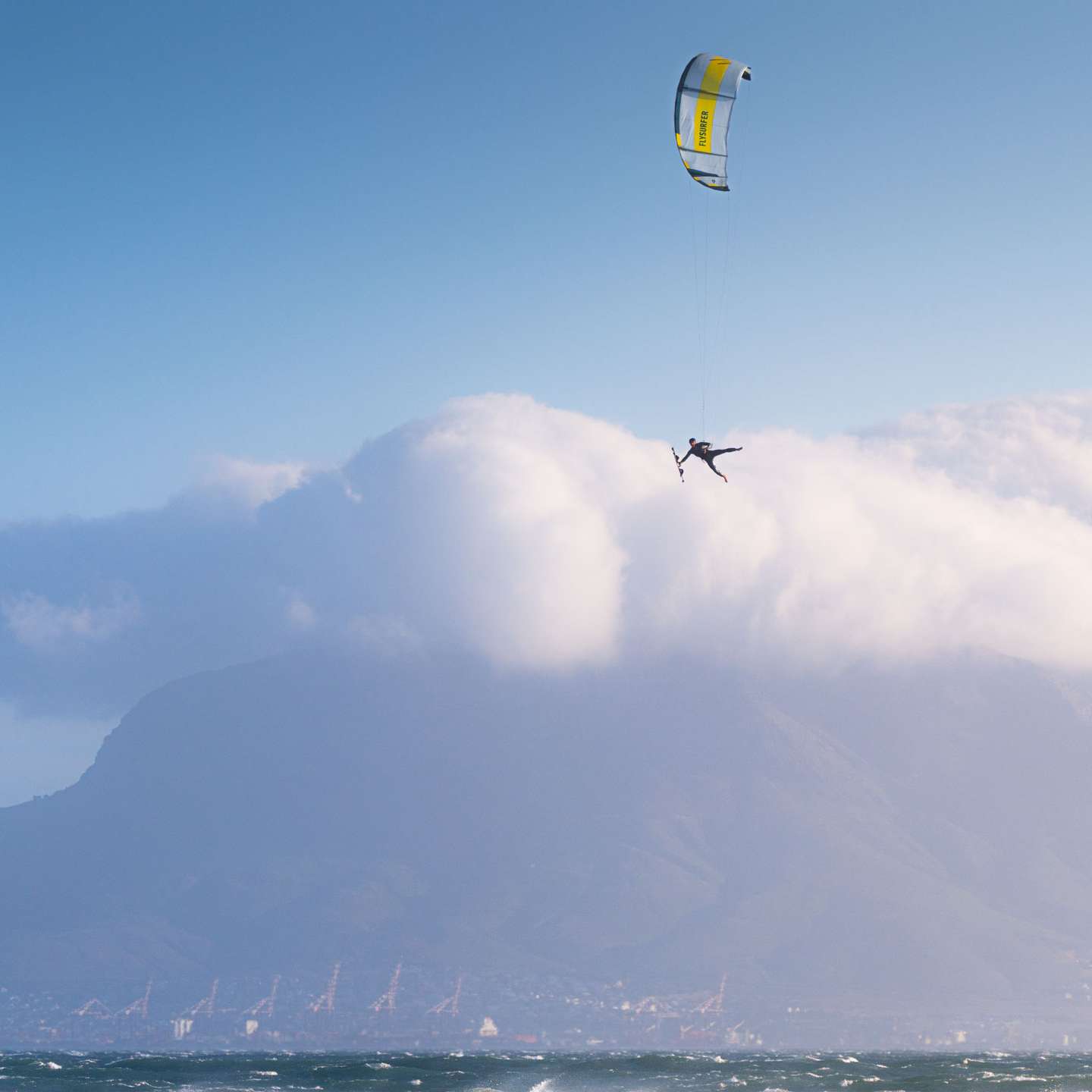 Flysurfer Heli Kitesurfing Kite, alternate product view showing the full canopy shape