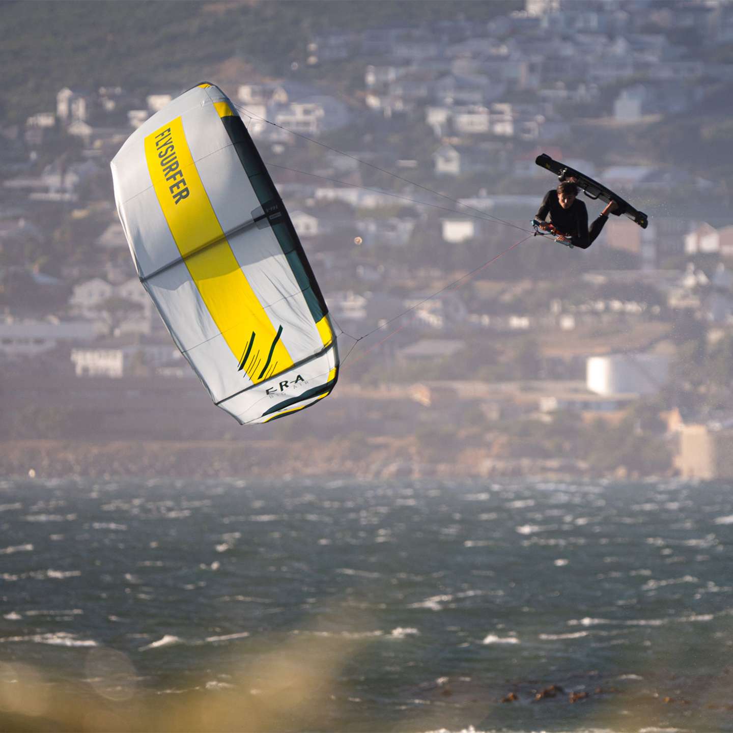 Flysurfer Heli Kitesurfing Kite, leading edge and construction detail view