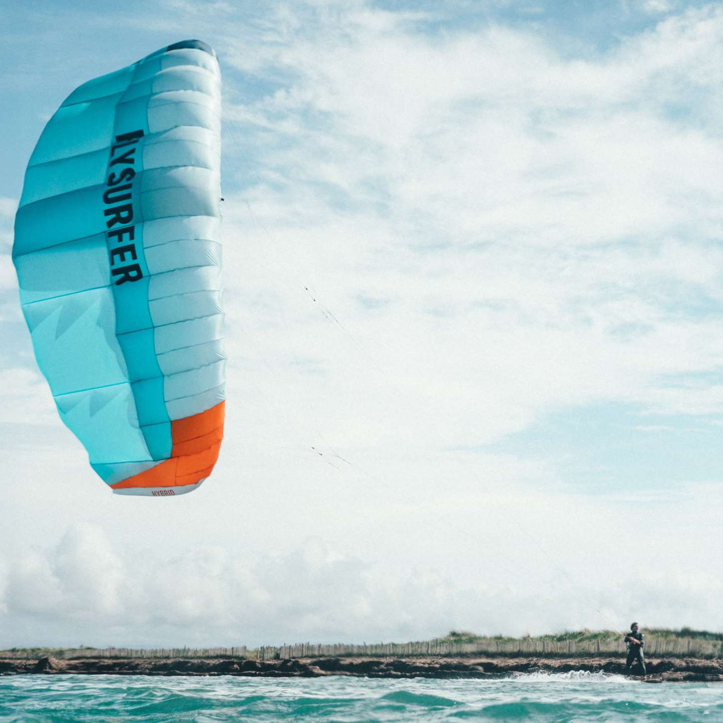 Flysurfer Hybrid 2 Kite, leading edge and construction detail view