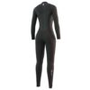 Mystic Womens Jayde 5/4 FZ Wetsuit 2023 in colour 900 back view showing zip and panel layout