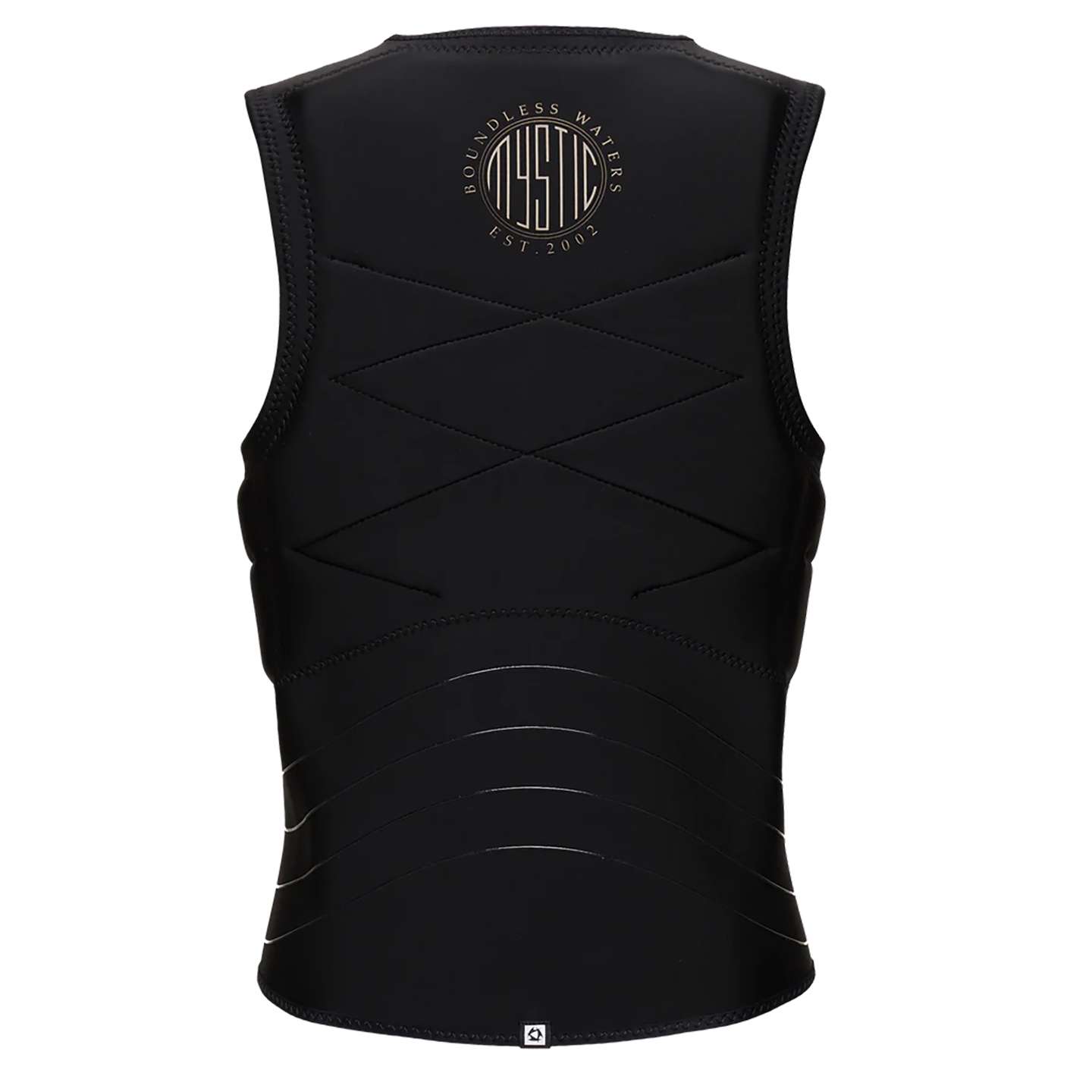Mystic Outlaw Kite FZ Impact Vest 2025 in colour 900 back view showing flotation panels